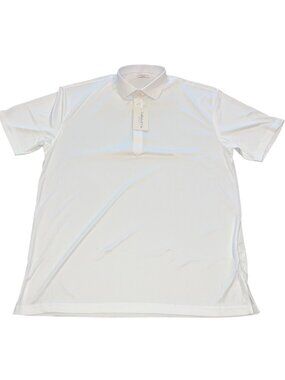 NWT Collars & Co Polo Shirt Large Dress Collar Performance White Lightweight